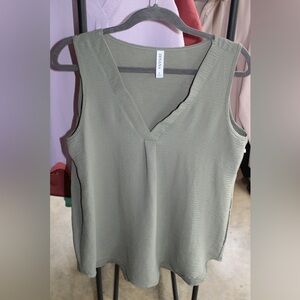 Zenana Sleeveless Top- Green